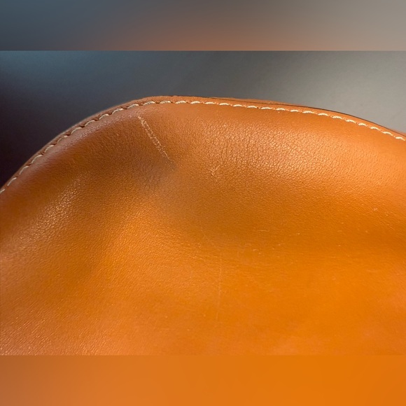 TORY BURCH Miller Mini Metal Logo Hobo Handbag in Aged Camello - Picture 14 of 16